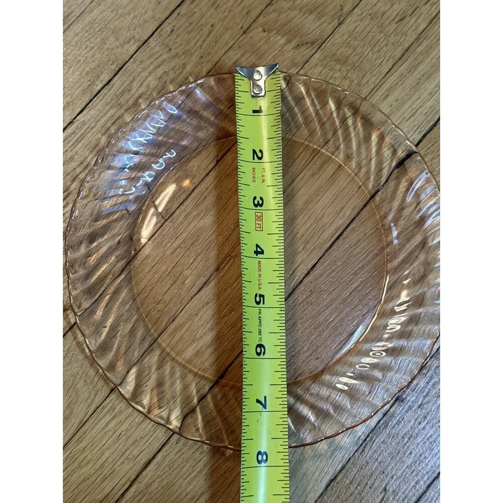 VTG Rosaline Pink‎ Swirl Glass Plate 8